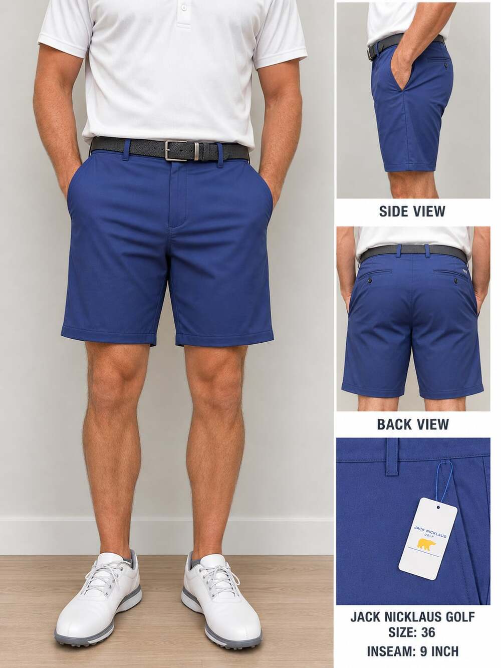 Jack Nicklaus Golf Men's Classic Navy Performance Shorts Size 36